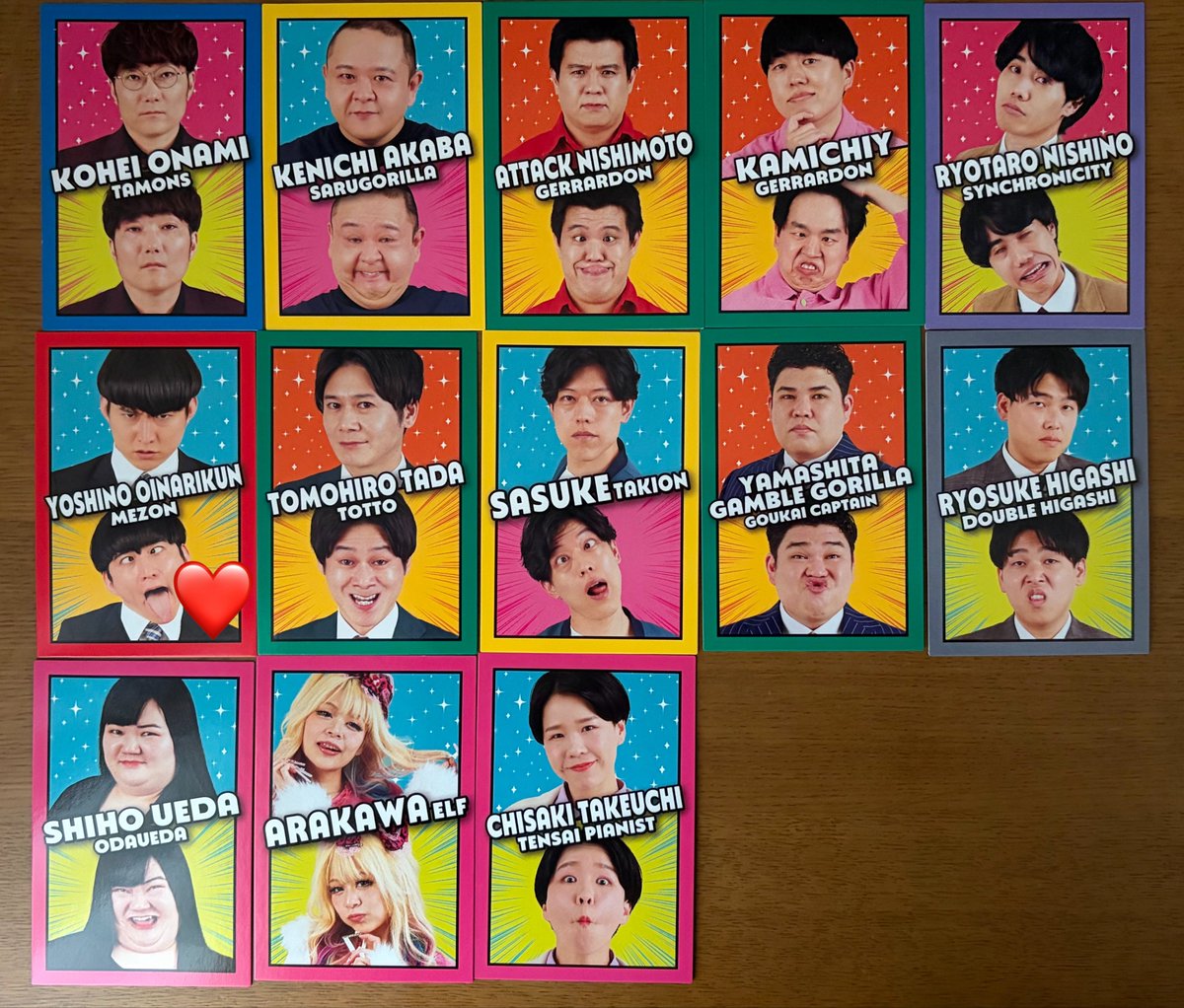 ancha_7724's tweet photo. よしもとコレカ 7th 交換

【求】
例えば炎(スポットライト＞かるた)
cacaoたっぺい(ラッキー7＞キメ顔以外)＞例えば炎タキノルイ(ラッキー7＞キメ顔以外＞キメ顔)＞三遊間 さくらい(ヤンキー)

【譲】
1~5枚目
❤️はお声がけ中

郵送希望
条件良い方、まとめての交換優先
リプDMお待ちしております https://t.co/TCZtg9GSGs
