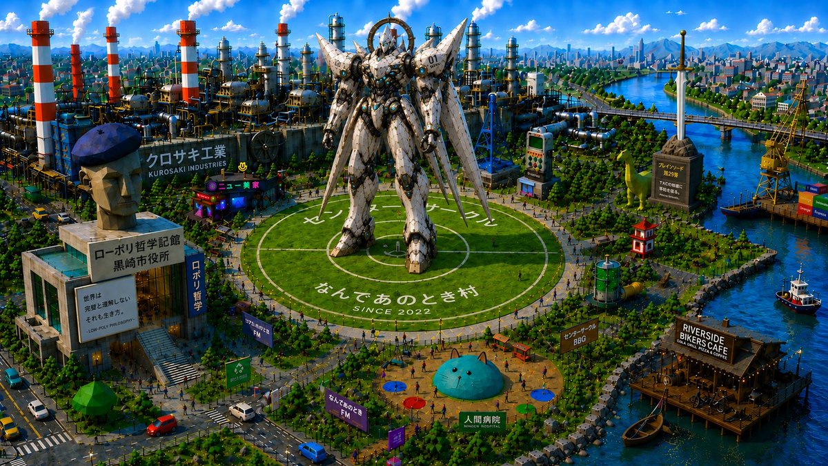 koyouteru's tweet photo. ついにセンターサークルに巨大ロボットがやって来ました。攻撃機能は皆無らしいので立っているだけです。 https://t.co/9nXcOyDsac