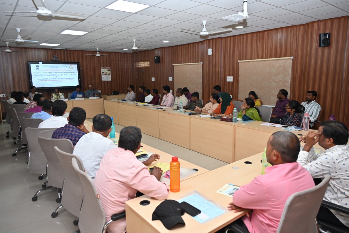 eeihyd's tweet photo. EEI Hyderabad is pleased to announce the commencement of two 5-day On-Campus training programmes on "Innovative Training Methodologies for Effective Extension Delivery" and "Farmer Field School (FFS) Approach for effective ToT " from  13.07.2026 to 17.07.2026. https://t.co/Mc5kTQlc8j