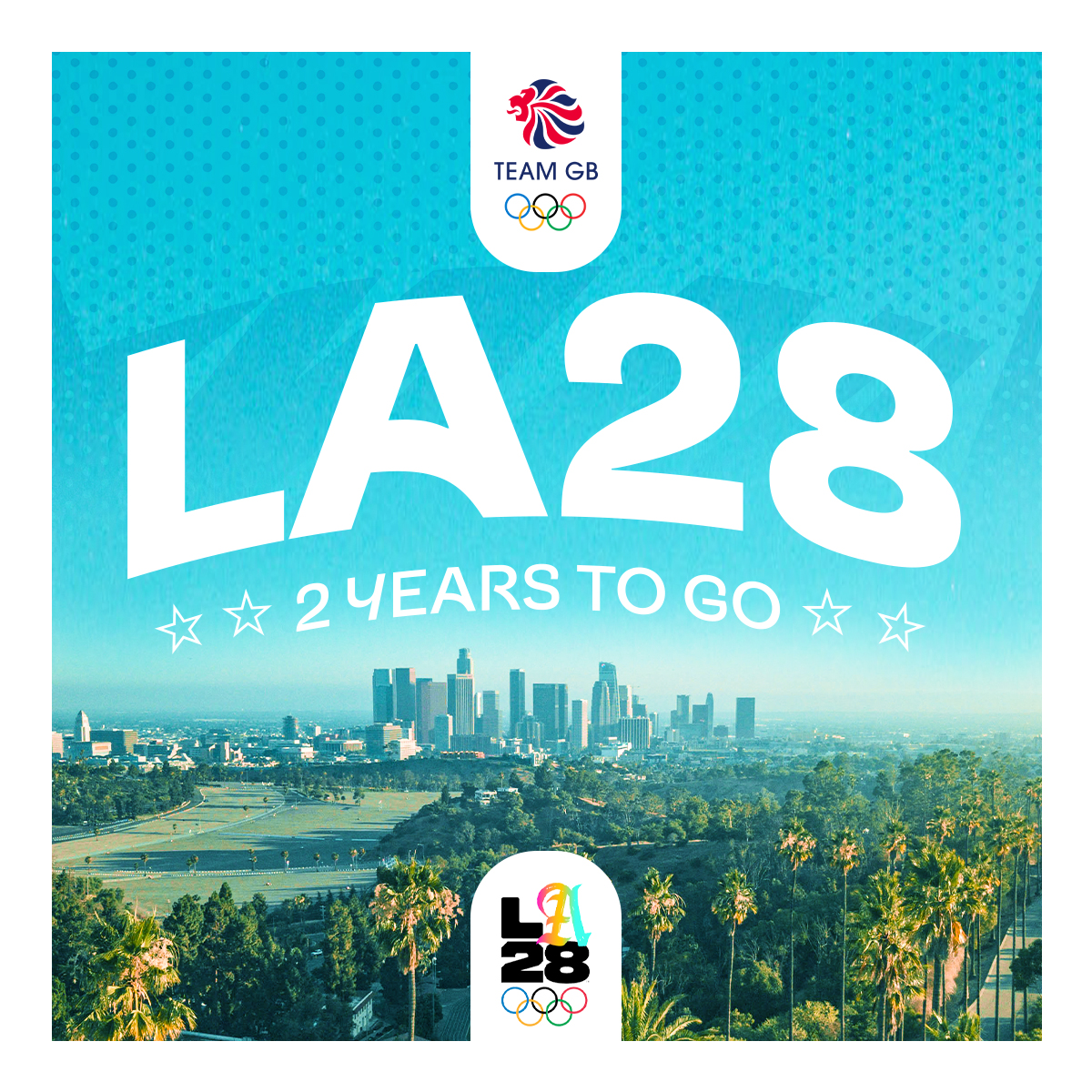 TeamGB's tweet photo. It’s two years to go until the LA 2028 Olympic Games! 🇺🇸

The countdown is on, and the City of Angels is calling! 📞

#TeamGB #olympics #LA2028 https://t.co/2ShWmcSsnw