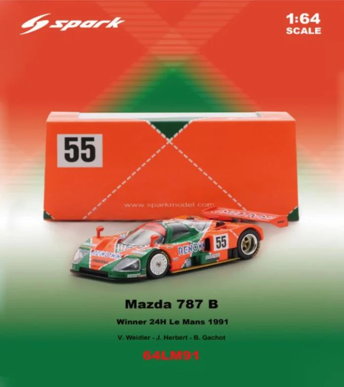 ミニカー予約開始】Spark model(スパークモデル) 1/64 Mazda 787B No