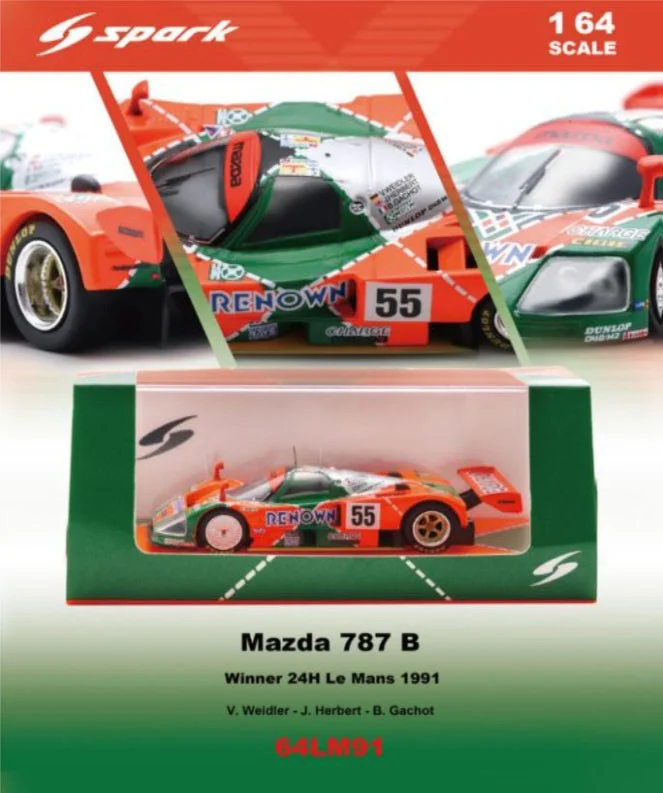 ミニカー予約開始】Spark model(スパークモデル) 1/64 Mazda 787B No