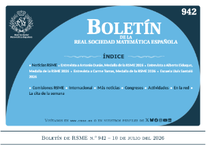 RealSocMatEsp's tweet photo. En nuestro último #Boletín (#942) hemos entrevistado a los tres flamantes ganadores de las #Medallas de la #RSME 2026.
Y mucho más sobre el mundo de las #matematicas
https://t.co/HnruG5KmMe https://t.co/cj7tYNqSl2