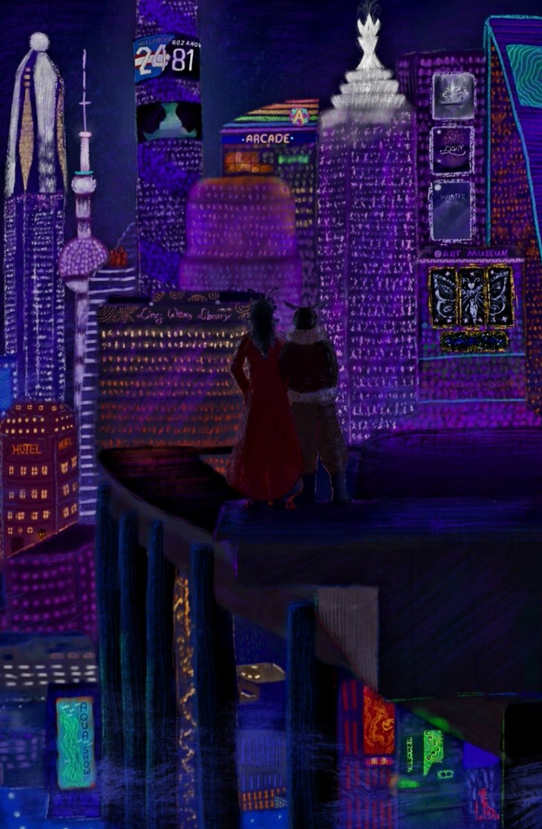 vicida5ji's tweet photo. A comperison of the two times I've drawn citys so far🌃
#tgcf #hualian https://t.co/OwcRvYaxw1