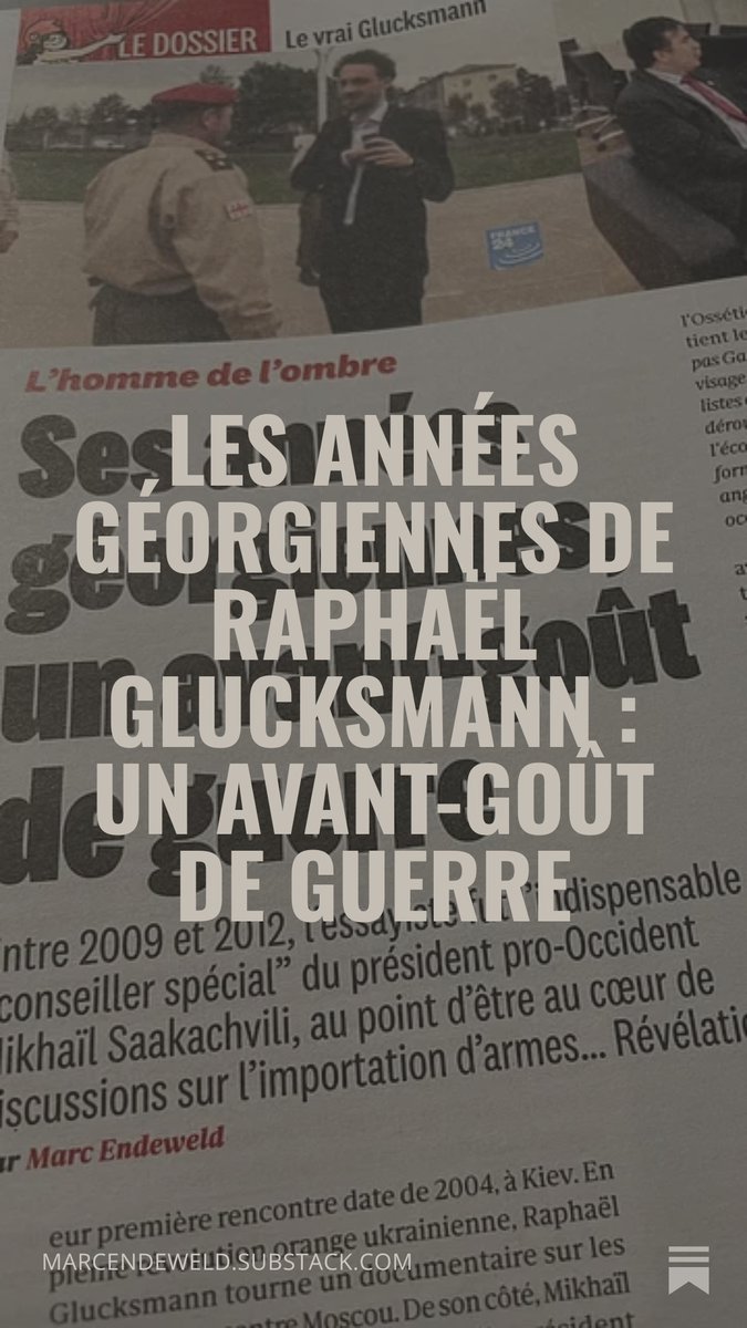 marcendeweld's tweet photo. "The Big Picture" : mon enquête sur les années géorgiennes de Raphaël Glucksmann entre 2009 et 2012, quand il était le conseiller du président Saakachvili. À cette fonction, il ne s’occupait pas que de com’ et des discours… aussi d'importation d'armes. 👇
https://t.co/KhPy2cO7ib https://t.co/rtVxeWBJ6S