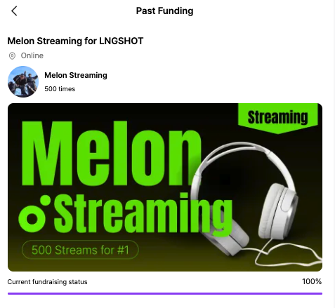 kooky__official's tweet photo. 🎉#LNGSHOT #롱샷 Melon Streaming Support  — 100% Funded!

Melon Streaming Support project, launched through Kooky Funding to support artists, has officially reached 100% funding! 🗳️

Huge thanks to everyone who took part —
let’s celebrate this successful campaign together 👏

#KookyStreaming  #KookyFunding