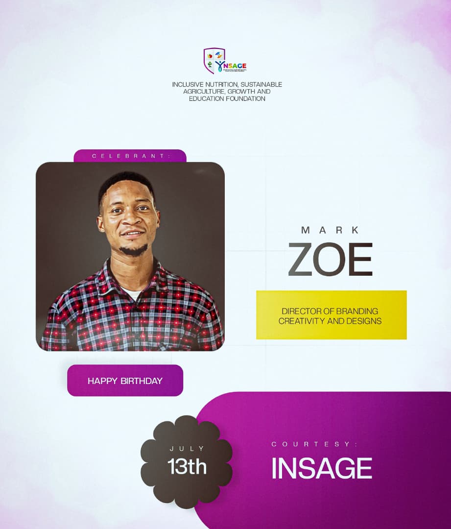 insageofficial's tweet photo. Today, we celebrate an incredible leader whose creativity, dedication, and unwavering commitment have contributed immensely to the growth and impact of INSAGE.

Your service has gone a long way in shaping our brand and advancing the vision of the organization. We love you! https://t.co/qRSlZvFxCD