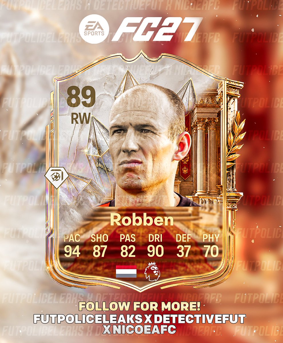 News_FC26's tweet photo. - FC27 POSSIBILITY - 
Robben.

Not at launch. 

MAY BE - like a Maradona/Kempes etc release 

! @DetectiveFUT https://t.co/WPynlw8kLr