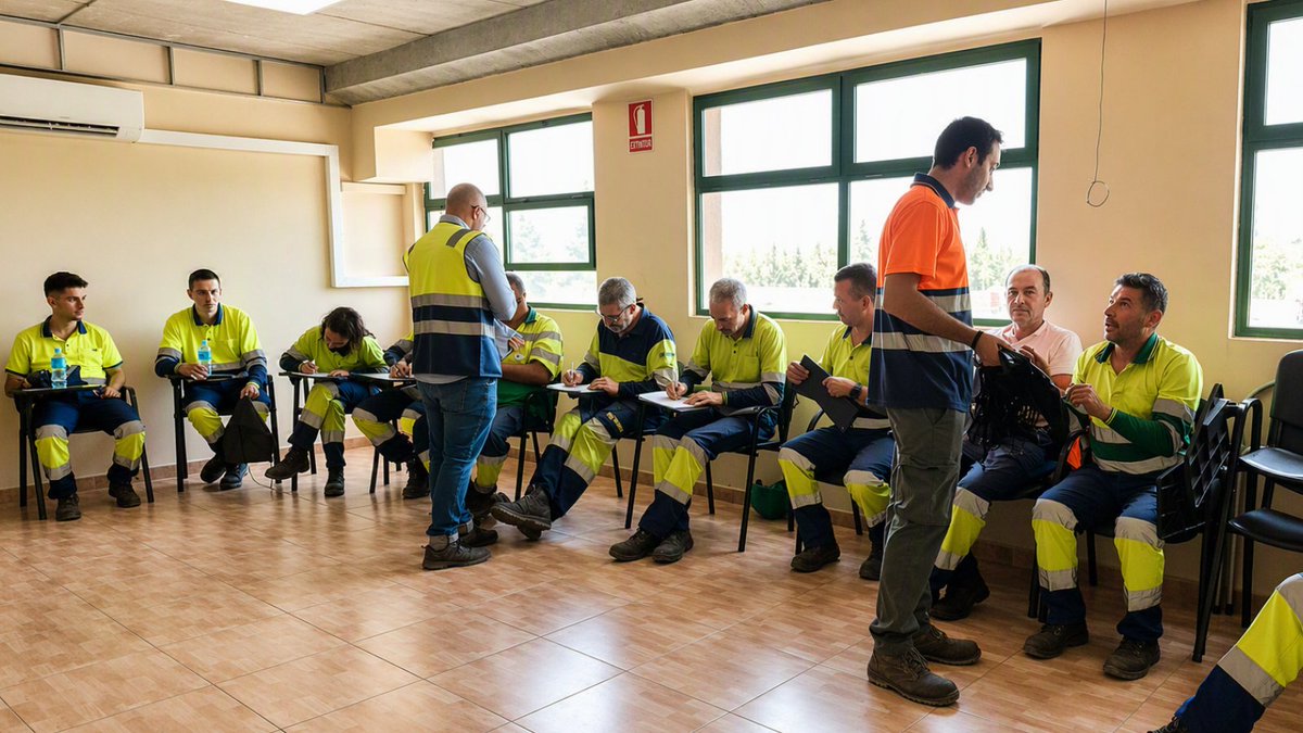 urbaser_'s tweet photo. En Cuenca, seguridad es sinónimo de equipo.

Charlas, concienciación y una campaña de EPIs que refuerza el objetivo más importante: volver a casa  sano y salvo cada día.

#Urbaser #MakingCircularityReal https://t.co/MuSagvx7OQ