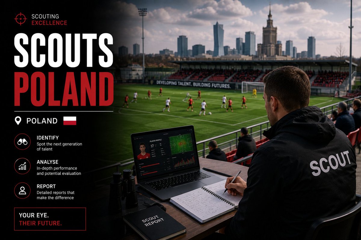 Jobs4football's tweet photo. 🚨 New Opportunity: Scouts in Poland 🚨
Apply now:
https://t.co/rIUYRZYYhy
#Jobs4Football #FootballScout #FootballScouting #TalentIdentification #RecruitmentScout #FootballJobs #Poland #ScoutingJobs #FootballRecruitment #FootballCareers https://t.co/Kxps8xZWDt