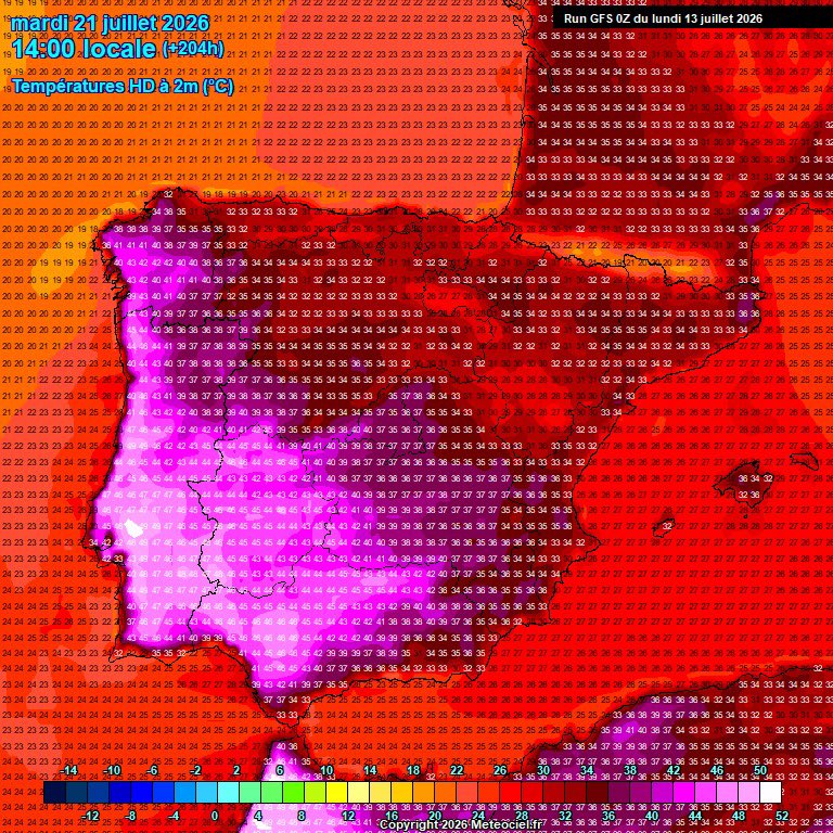 Stormyalert's tweet photo. Otra actualización en la que un modelo muestra la posibilidad de que se alcancen los 50°C en la península…
No es algo que vaya a ocurrir o al menos la probabilidad es relativamente baja. Lo que sí quiero comentar y me preocupa es la de veces que hemos visto actualizaciones donde los modelos ven la posibilidad de que esto ocurra. En menos de 1 mes creo que ya he visto 5 veces donde los modelos (tanto el europeo como el americano) marcan valores de 50°C en la península o en el extremo sur de Francia. Con esto lo que quiero decir es que cada vez es más probable que llegue el día en que esto se vuelva una realidad y lo malo es que parece que no es algo tan lejano🥲🫠
#euwx #Meteo #Weather #Calor