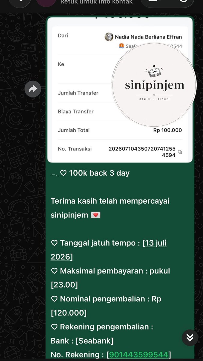sinipinjem's tweet photo. TESTI PINPRI SINIPINJEM💸🌟
full testi di insta yapp🫶

#pinpri #zonauang https://t.co/nHtrGOBtOZ