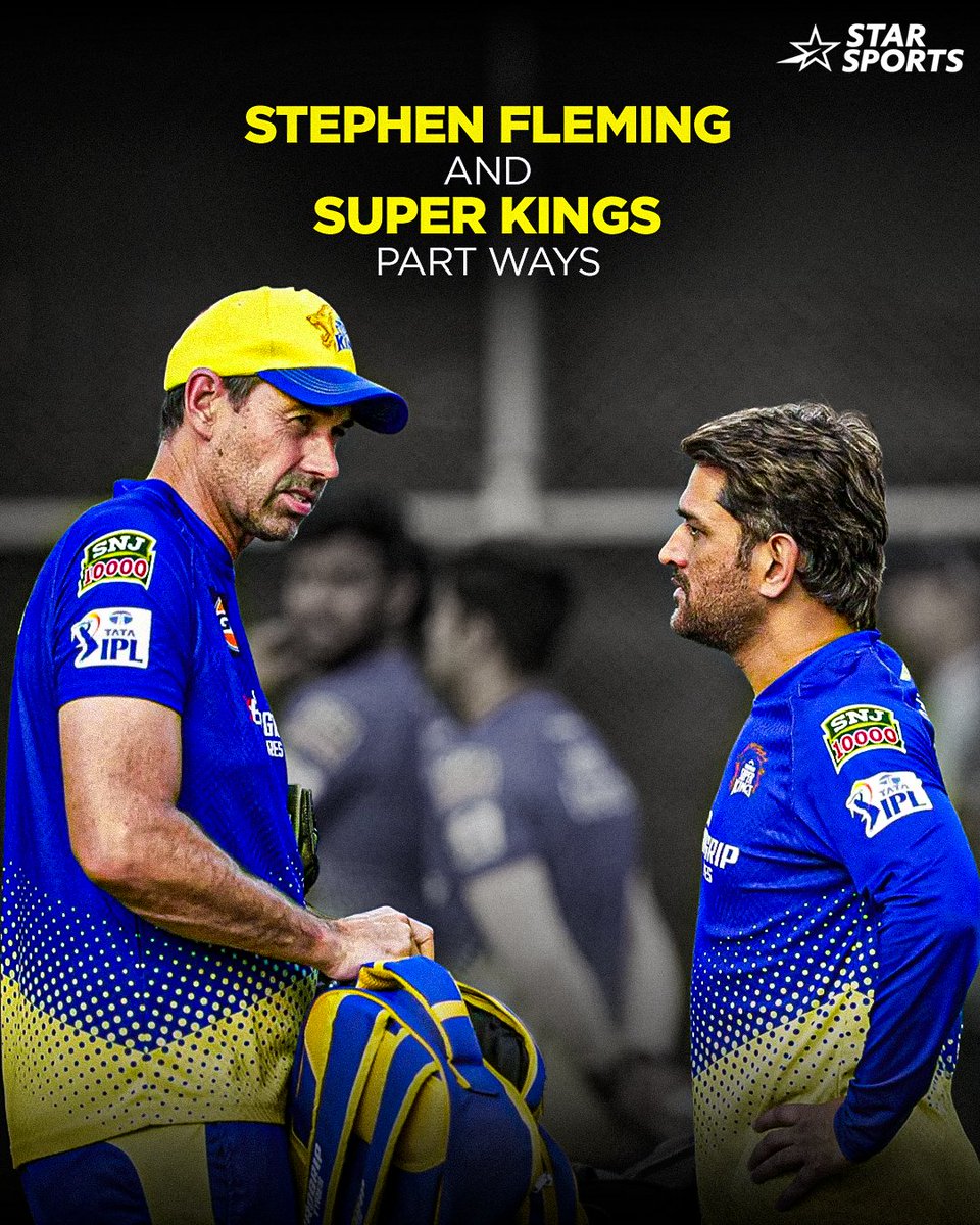StarSportsTamil's tweet photo. 17 வருடங்கள்... 5 TATA IPL TITLES-க்கு பிறகு CSK-வின் Head Coach #StephenFleming வெளியேறுகிறார்!🥹💛🔝
#CSK #TATAIPL https://t.co/Z7K36nSZTs