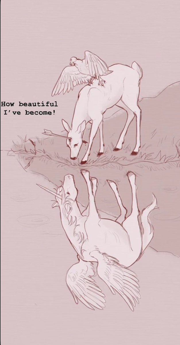 Donnarobertt's tweet photo. Beauty is pain.

#illustration #art #deer #unicorn https://t.co/upcaSMpWk3