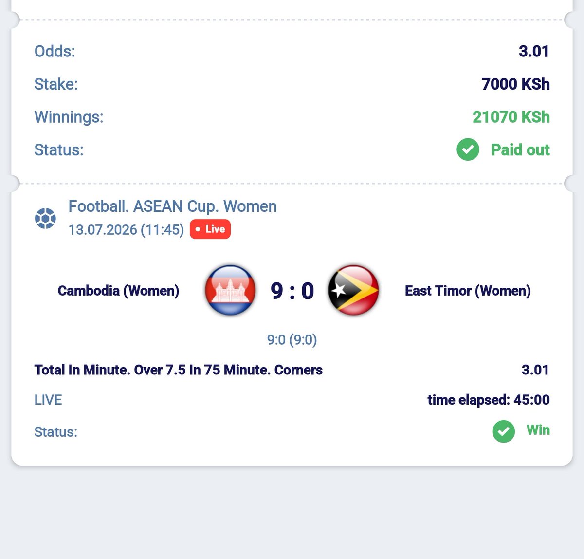 Marvel_Marvo's tweet photo. Boom congratulations ✅️ 🔥 

21K won successfully 🙌 

Who needs stake?

JOIN Paripesa here,
 https://t.co/zt5LQSPvvr 
Promocode: MARVO

Then drop account ID and mpesa number. https://t.co/ASCY5KHhxo