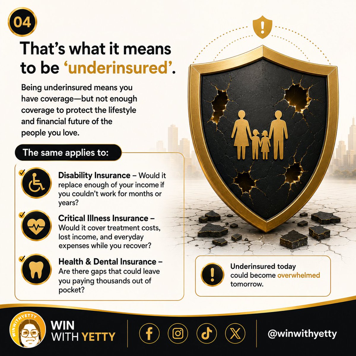 winwithyetty's tweet photo. In this slide, you'll learn what Under Insurance means!
Thread 🧵 https://t.co/wXWbHvF9fB