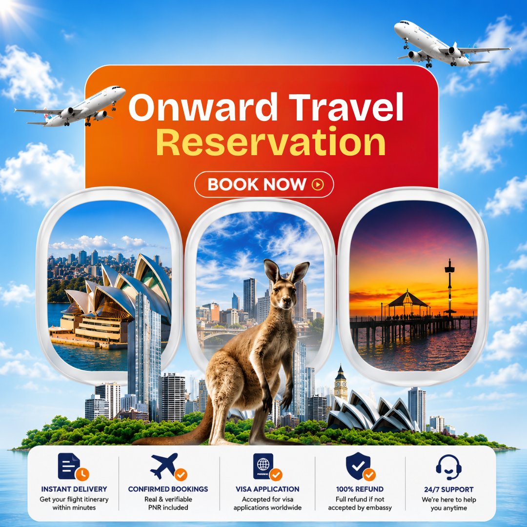 DummyTicket1's tweet photo. Get a professionally prepared Onward Travel Reservation to support your travel documentation quickly and hassle-free.

📲 +91-9205777098  
📩hello@dummyticketmaker.com

#OnwardTravelReservation #OnwardTravel #TravelReservation #FlightItinerary https://t.co/BKJ37BU1B4
