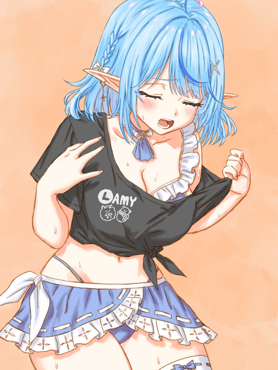 EsEsEsshy's tweet photo. 暑い〜な新衣装ラミィちゃん　#らみあーと https://t.co/Ht6pWr8Rzr