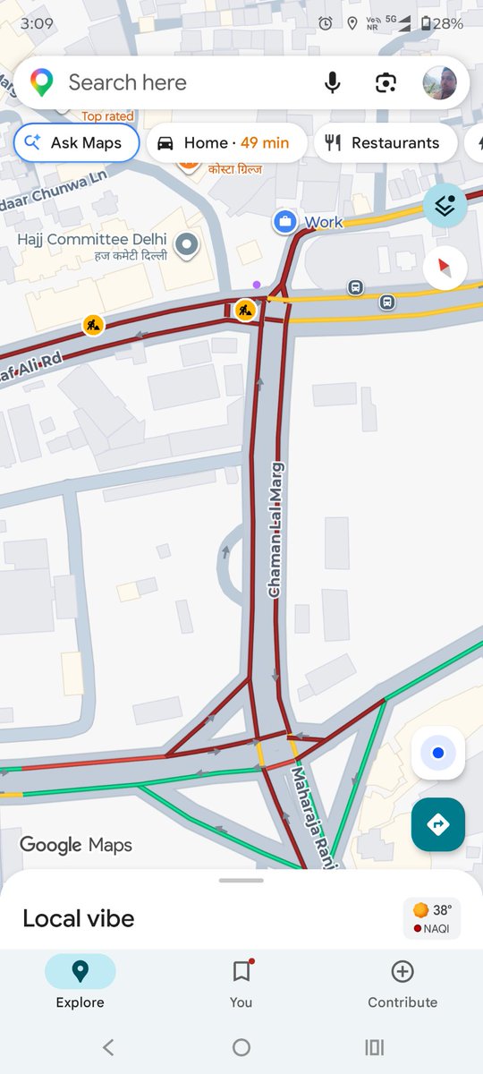 NITIN9011's tweet photo. @dtptraffic heavy traffic jaam at Turkman gate, around 1 hour, no traffic staff present at that point. Please clear it @dtptraffic @dcptcr https://t.co/tlEyZvHxAI