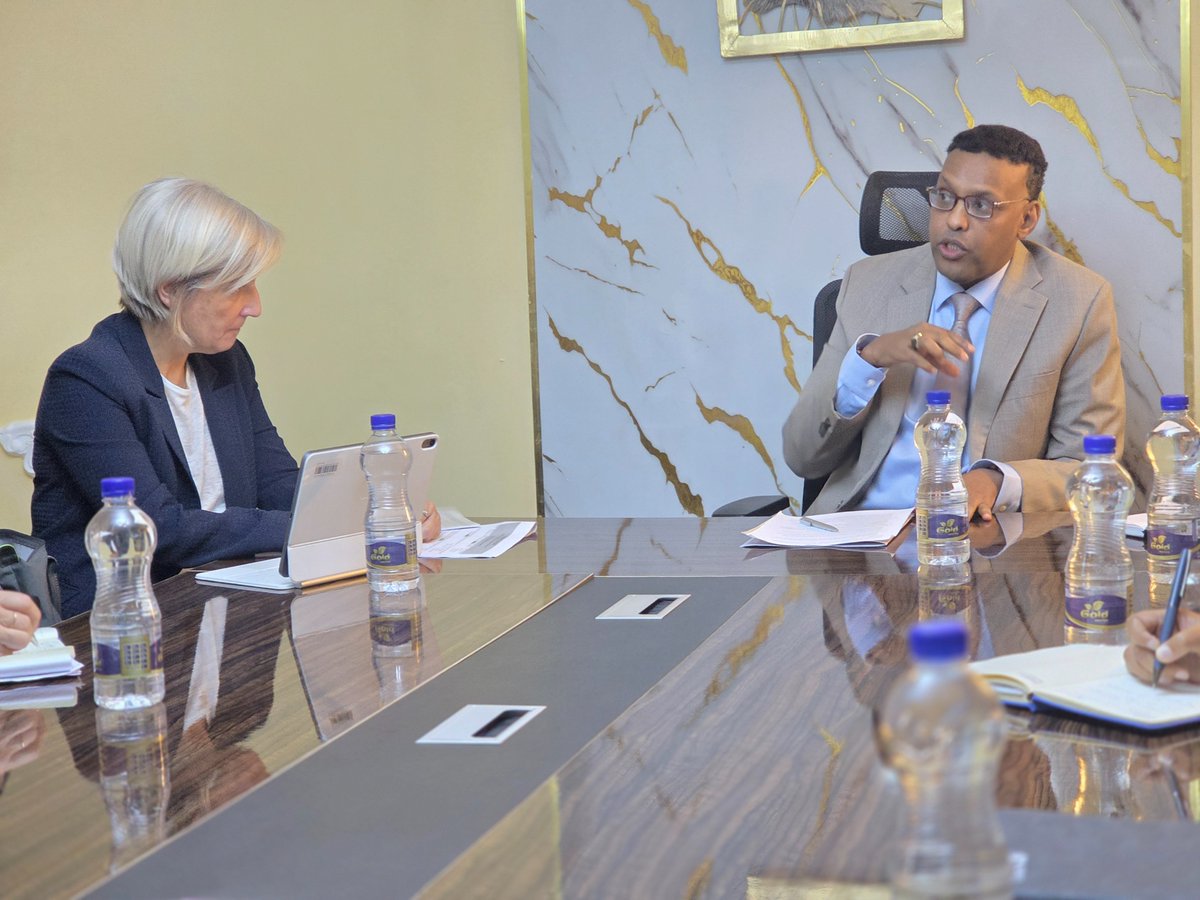 warfak1's tweet photo. Hosted insighful discussions this morning with Hon. Marta Temido, European Parliament Standing Rapporteur for the Horn of Africa, alongside EU delegation, on recent developments in the Region and Areas of Colloboration between 🇸🇴 &amp; 🇪🇺. https://t.co/CguJDe8Dp0