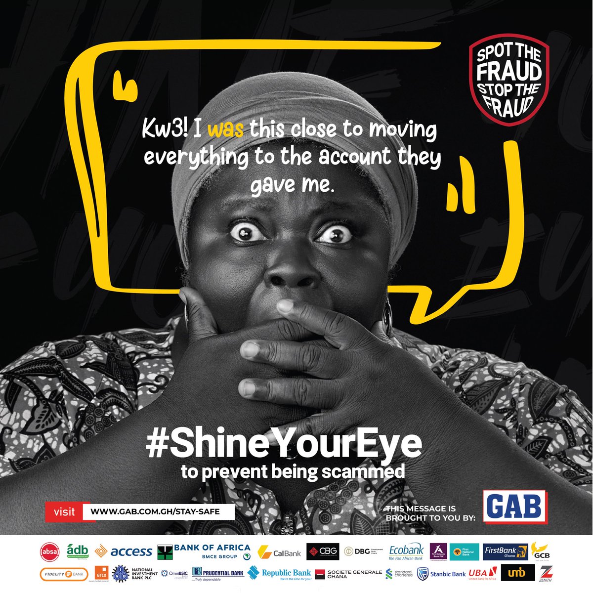 AccessBankGhana's tweet photo. Shine your eyes! If anyone pressures you to move funds urgently, pause and verify first.
Thatโs a common scam tactic.
Always confirm directly with your bank before taking action.
#ShineYourEye
#GAB
#SpotTheFraudStopTheFraud https://t.co/qombAj6nbx