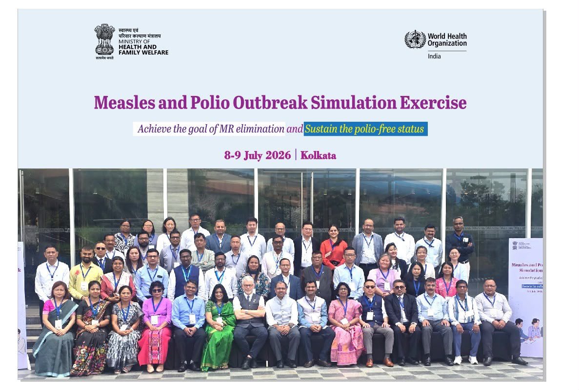 idsp_csu's tweet photo. #IDSP @MoHFW_INDIA &amp; @NCDC with @WHO &amp; @UNICEFIndia conducted a polio &amp; measles outbreak simulation exercise in Kolkata (8–9 July). Sessions covered VPD readiness assessment, IHR core capacities, Emergency Operation Centre response &amp; risk communication. #HealthSecurity https://t.co/CumIpi9wCI