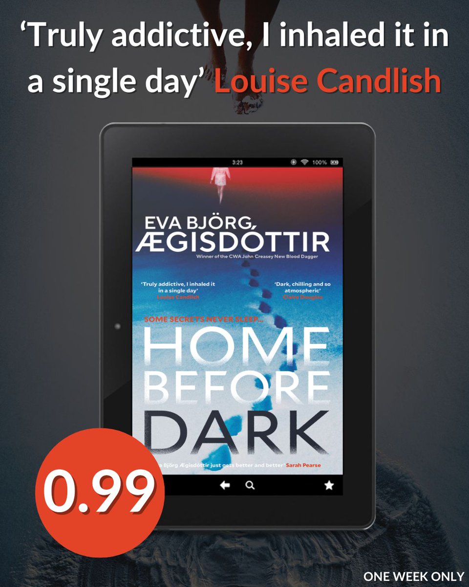 OrendaBooks's tweet photo. 🚨99P EBOOK DEAL🚨

For a LIMITED TIME get the STANDALONE #PsychologicalThriller #HOMEBEFOREDARK by the QUEEN OF ICELANDIC SUSPENSE @evaaegisdottir (t. by Victoria Cribb) for ONLY 99p ON @KOBO &amp; @APPLE😱

Kobo link: 🔗https://t.co/M8FLpIbS4n
Apple link: 🔗https://t.co/1dFxWZDaB5 https://t.co/xls1y09U8W
