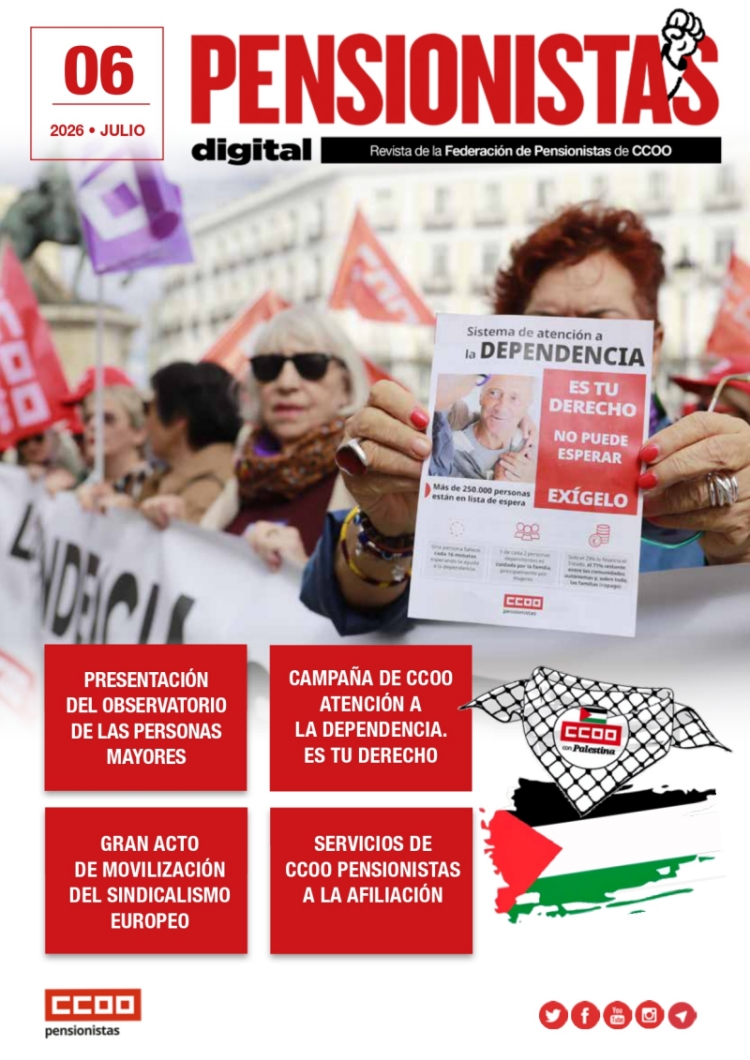 pensCCOO's tweet photo. PENSIONISTAS DIGITAL Nº6
Ya te puedes descargar desde la web de @pensCCOO un nuevo número de Pensionistas Digital:
https://t.co/HWjoZaQcg9 https://t.co/xuBxV7hCHM