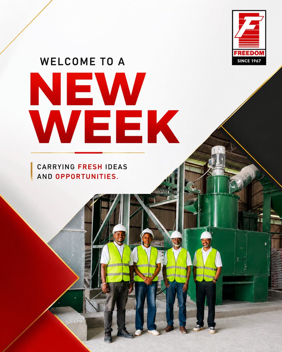 FREEDOMMINERAL's tweet photo. Every new week is an opportunity to turn possibilities into achievements!

Got a fresh idea? 🤔 Stay determined, take action, and turn it into reality. ✨
Here's to a productive and successful week ahead!

#NewWeek 
#NewIdeas 
#Determination 
#TheFreedomGroup 
#IndustrialMining https://t.co/4P3iUdv0L2