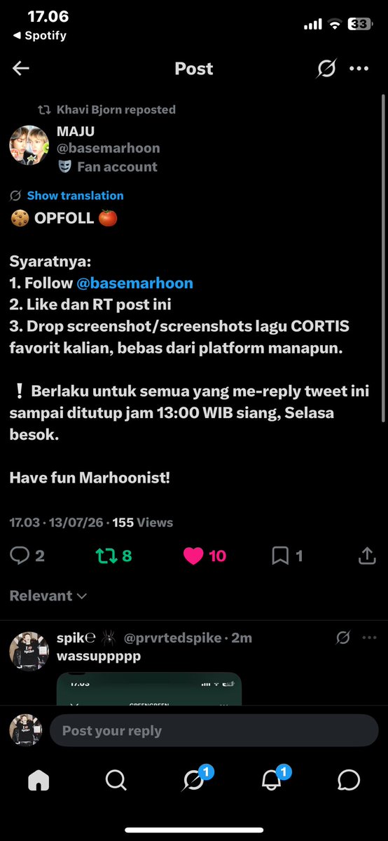 prvrtedspike's tweet photo. @basemarhoon @oIdskuII aku dengan wassup ku https://t.co/jnekoDcnSr