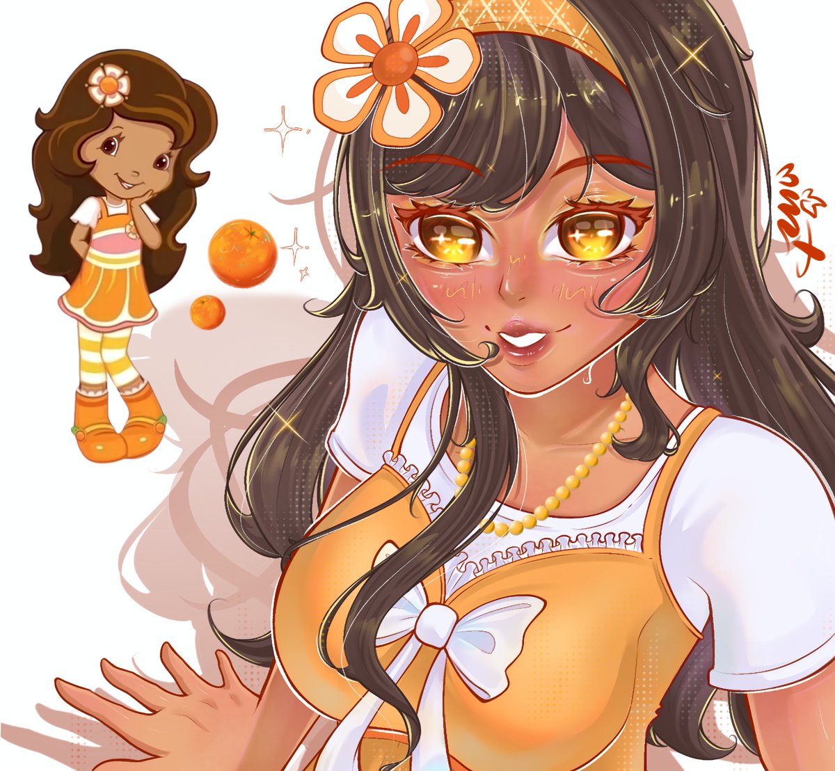 mintyaarts_o's tweet photo. Orange Blossom 🌼🍊
#strawberryshortcake #orangeblossom #ibispaintx #cuteart #art https://t.co/SjPXN6dXaX