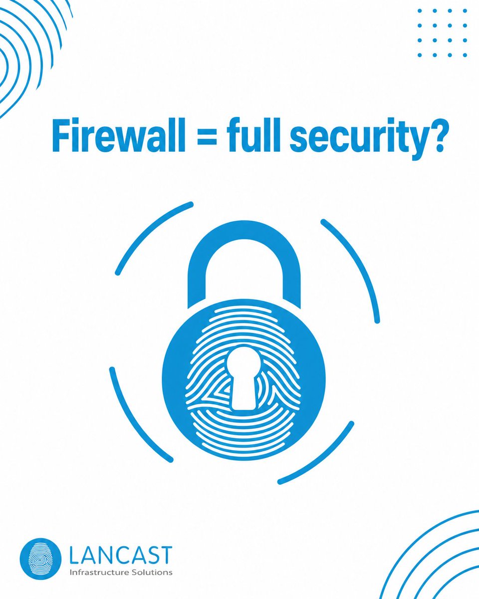 lancastirl's tweet photo. The firewall is installed. The box is ticked.

Ask us for a review of your full security stack, not just the box on the wall. https://t.co/99TEkYR3JW