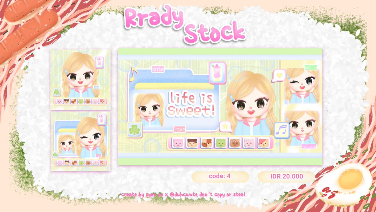duhcuwte's tweet photo. help repost!! maciii all #bealanja ><

hiii selamat malam mantimun, syan bawa 4 rs chibi layout wabis yang siap di take sekarang juga‼️ dengan spesial price (20.000) sudah free retext, bisa sung chat syan lewat tele/wa https://t.co/LaiBJ22yOA