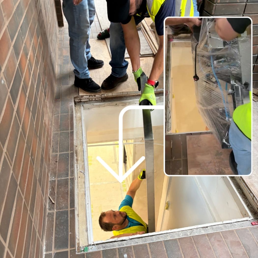caterglobe's tweet photo. Our Caterglobe engineers recently moved heavy bakery equipment through a narrow gap, taking it from the top floor down to the lower ground floor. Real problem solving makes it look easy. #caterglobe #londonbakery https://t.co/NaGhXzNpfY