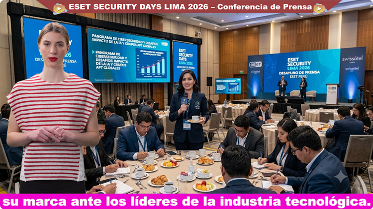 csticperuofi's tweet photo. ESET Security Days Lima 2026: Alertan más de 350 millones de ciberataques a empresas en Perú:https://t.co/nfIEFL6SdO
#cstictv #eset #ciberseguridad #ciberataque https://t.co/ygsZX4sJke