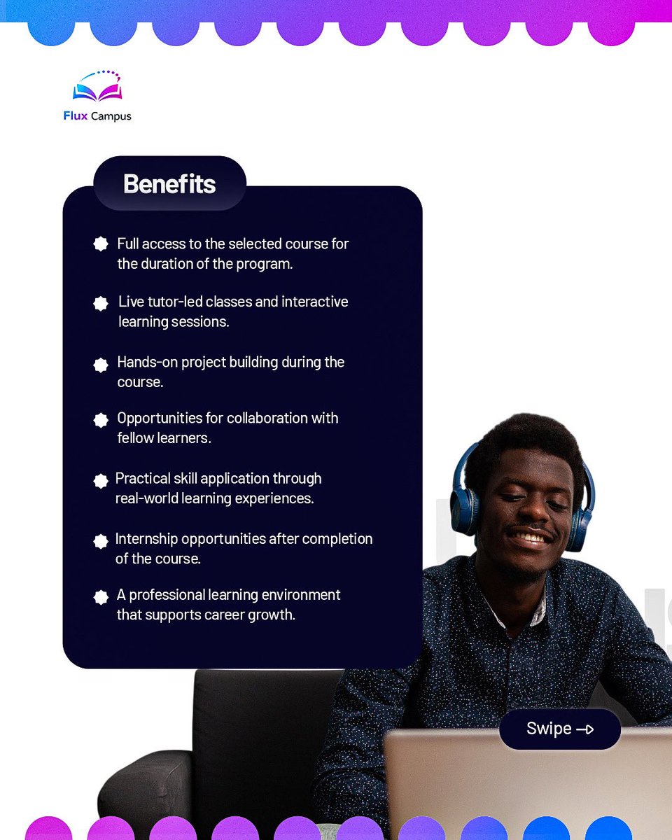 FluxCampus's tweet photo. 🎓 Flux Campus Scholarship applications are now open!

Get access to practical tech training, hands-on projects, and internship opportunities.

🚀 Apply now.👇
https://t.co/eUg3pdQ9s7

#FluxCampus #ScholarshipOpportunity https://t.co/eW6f3eAkDI