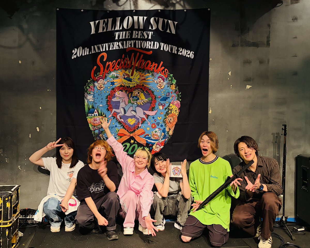 specialthanks_7's tweet photo. 2026.07.12 仙台enn 3rd
YELLOW SUN THE BEST TOUR

お越しくださったみなさま
ありがとうございました🌈✨

＠fukurouband 2日間ありがとう🥰 https://t.co/FICwxjXWbu