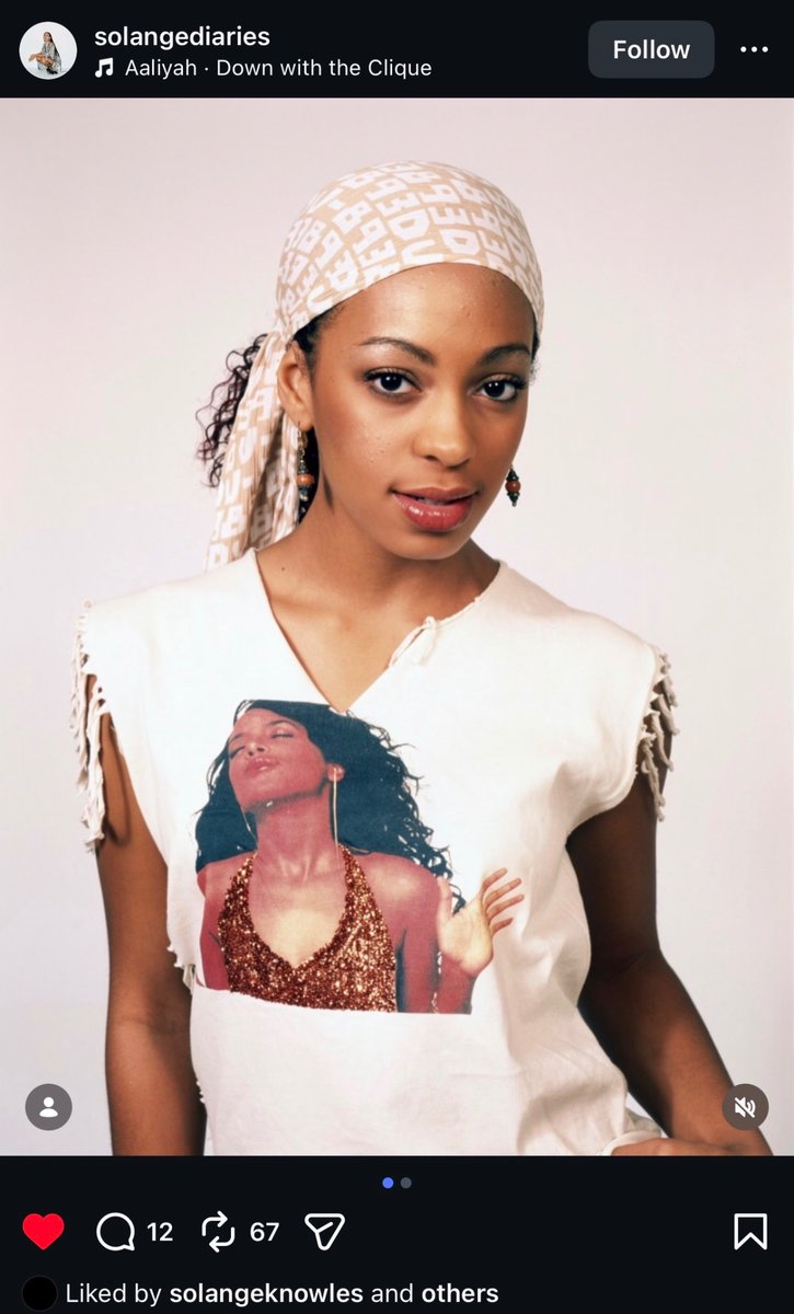 AaliyahHub's tweet photo. Solange likes post about her admiration for Aaliyah https://t.co/GOnjUmcxHS