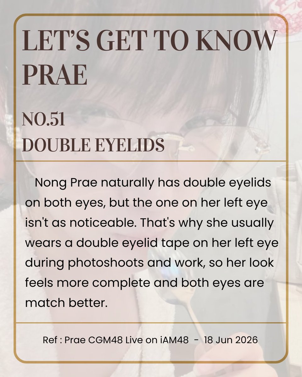 ForInterTaokons's tweet photo. [Let's get to know Prae]

👀✨

#PraeCGM48 #CGM48 #GettoknowPrae https://t.co/itCA4JpVtW