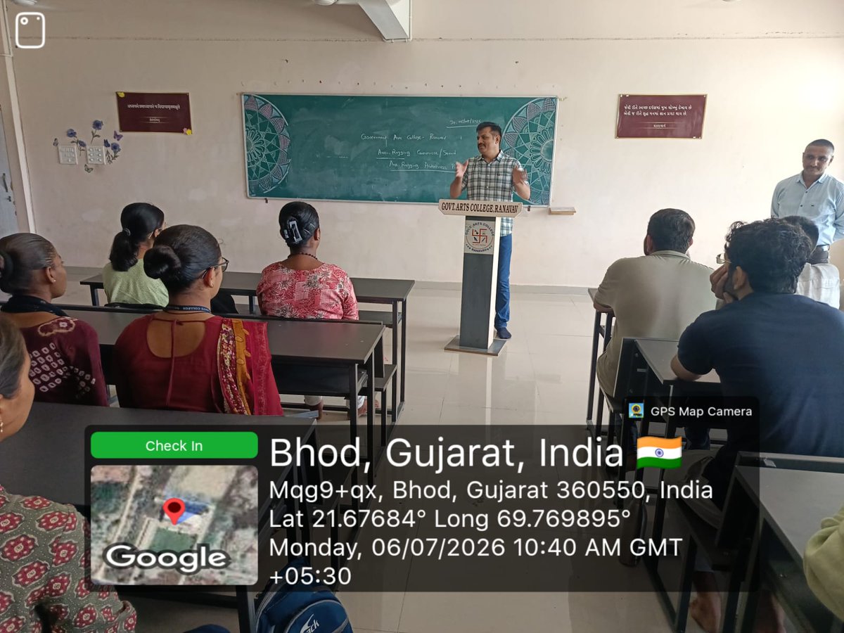 gacranavav2012's tweet photo. સરકારી આર્ટ્સ કોલેજ, રાણાવાવ ખાતે એન્ટી રેગિંગ જાગૃતિ કાર્યક્રમ યોજાયો
#gacranavav
#porbandar
#ranavav
#cmo
#pmo
#collège #collegecampus
#IQAC https://t.co/xiGQHuhZIj