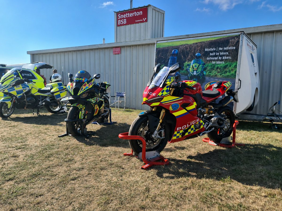 NSRAPT's tweet photo. Did you spot the team at @SnettertonMSV for @OfficialBSB? 

Our officers attended alongside @BikeSafeUK to talk all things bike safety 🏍️ 

Want to join the police for a ride out and find out more about how you can be a better rider? ⬇️ https://t.co/WTaMGh5mnf