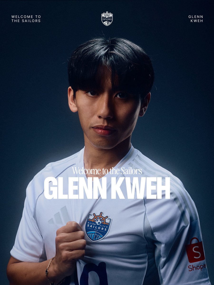 lioncitysailors's tweet photo. We’re pleased to announce the signing of Singapore international Glenn Kweh on a two-year contract, further strengthening the club's attacking options ahead of the new season.

Welcome aboard, Glenn! 👋

#allhandsondeck #lioncitysailors https://t.co/wt2J5Zd6gE