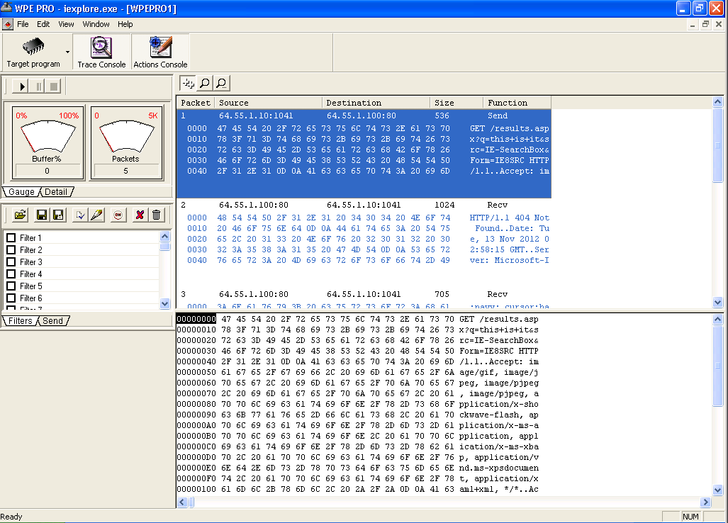 yuuki26's tweet photo. WPE Pro Alpha 0.9a, a packet sniffer i used back in elementary school.
my first experience with network technology and reverse engineering. https://t.co/BHdoVIQure