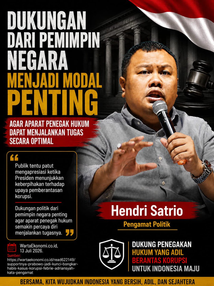 Bellssye's tweet photo. Penegakan hukum Tanpa Tebang Pilih merupakan langkah penting untuk menciptakan keadilan dan memperkuat kepercayaan masyarakat terhadap proses hukum.
#DukungPresidenBersih2 https://t.co/6rZNma5foF