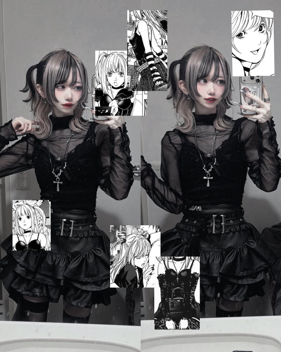 Liii_Riii's tweet photo. 全方位ミサミサコーデ💀📓⛓️ https://t.co/gZLSWmhchU