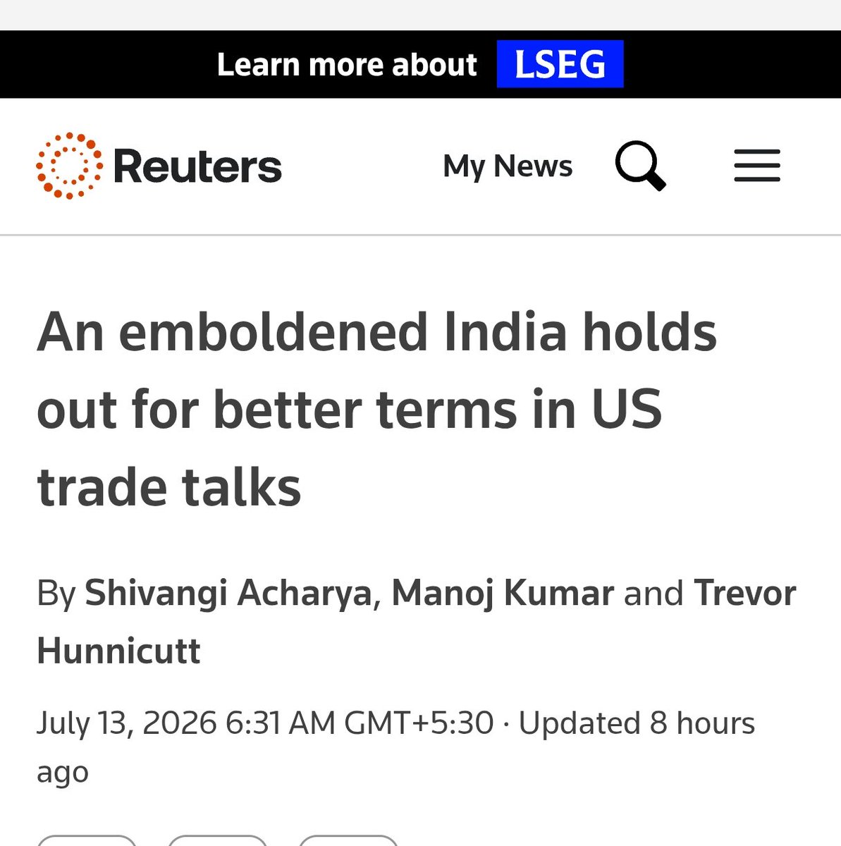 AnishMehta35910's tweet photo. @Reuters See who wrote this article, someone said correct bharat ke sabse bade dushman tk andar baithe hue h. mere khyal se fake news ke liye inko ragdana chahiye. https://t.co/rS86fctEFA
