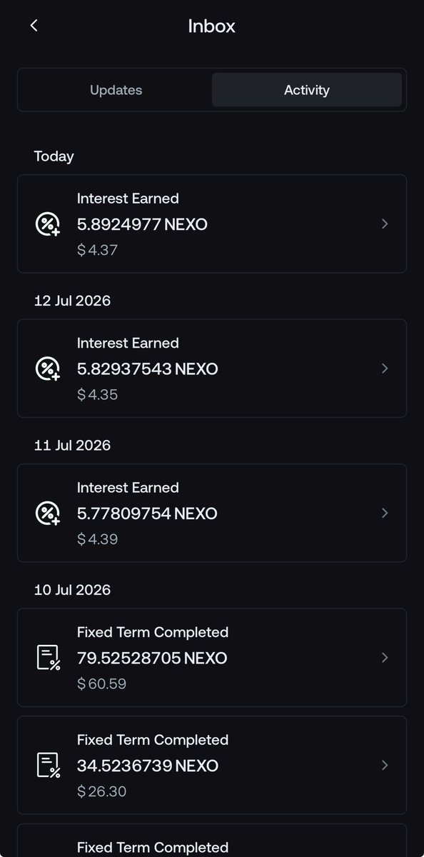 Yasucom0609's tweet photo. あまり知られていないかもしれないけど、仮想通貨のLendingいいですよ！
年利10%ぐらいあるし、ボーナス報酬みたいのもある👀👀
低リスクで増やしたい方はどうぞ〜✨
#仮想通貨 #Nexo #Lending https://t.co/MqiNj4IHb1