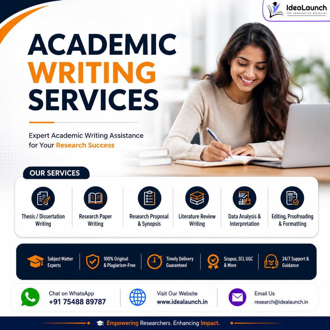 IdeaLaunchPhD's tweet photo. Academic Writing Assistance for Your Research Success.
π Website:
https://t.co/NZVZdIh2R7
π Office Location:
https://t.co/VJkLPXDq6P
π² WhatsApp:
https://t.co/fUMTRPIKo9
π§ Mail:
research@idealaunch.in
π Call Us:
+91 7548889787
#AcademicWriting #ResearchWriting https://t.co/fmdIsHeYAj