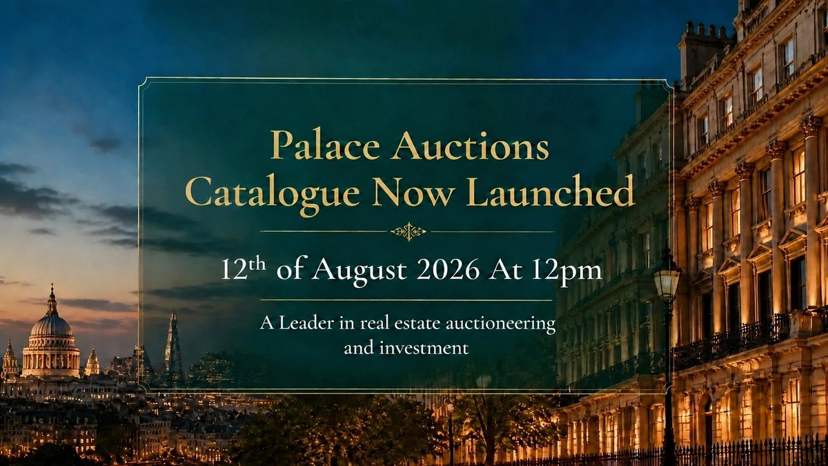PalaceAuctions1's tweet photo. Join us for our next property auction! 🏠

📅 Aug 12, 12PM
📍 Claridge’s Hotel, Mayfair &amp; Online

Expert valuations &amp; unique estates. Don't miss out on your next investment. 

Register now: https://t.co/gBep0pRXKJ

#PropertyAuction https://t.co/ai9vM06mm3