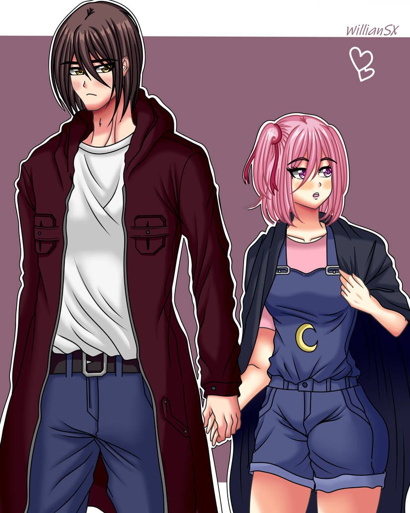 McSukicompendum's tweet photo. Why does Mc looks like a demon hunter? #DDLC https://t.co/jaHhaE76jf